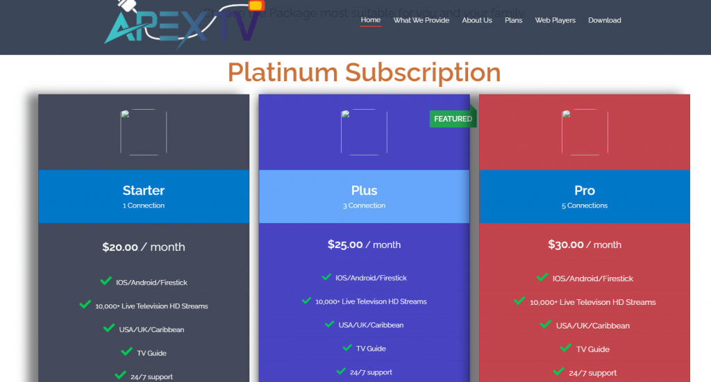 Choose subscription plans