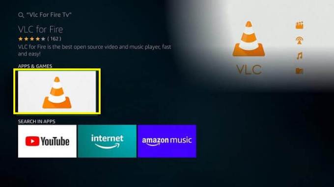 select VLC app