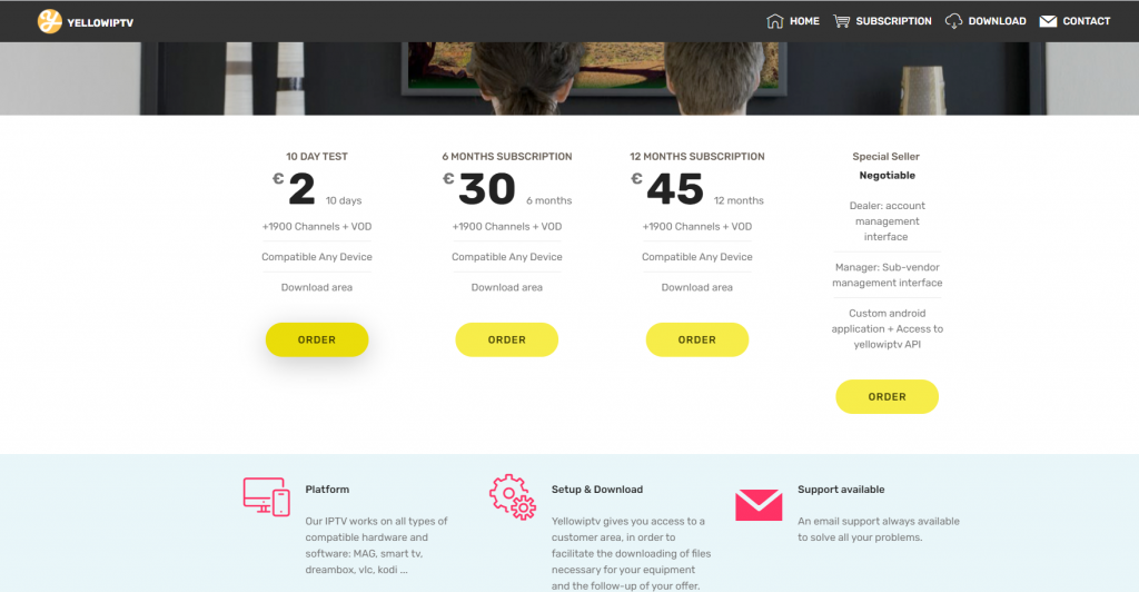 Plan - Yellow IPTV