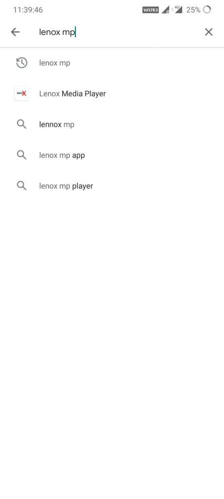Lenox MP on Android device 