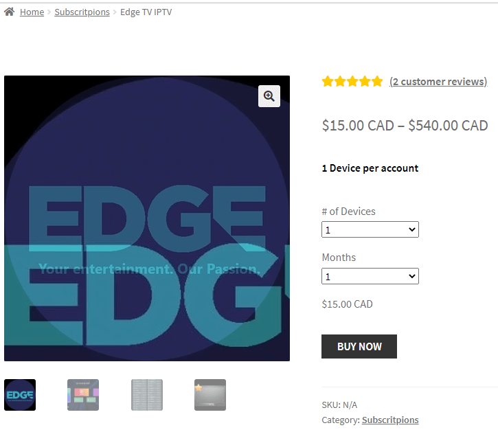 Sign Up for Edge IPTV