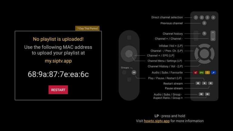 Get the MAC address from Smart IPTV app