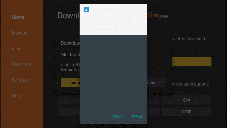 TiviMate on Firestick