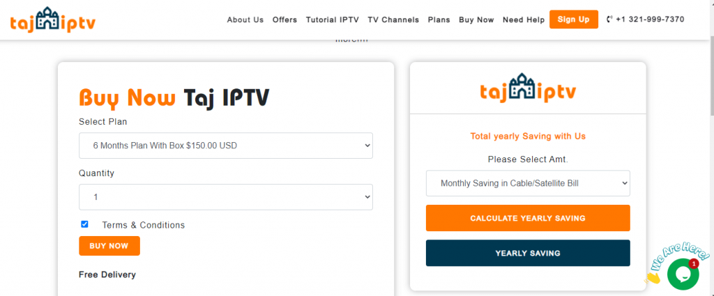 Buy a Taj IPTV Plan or Setup B