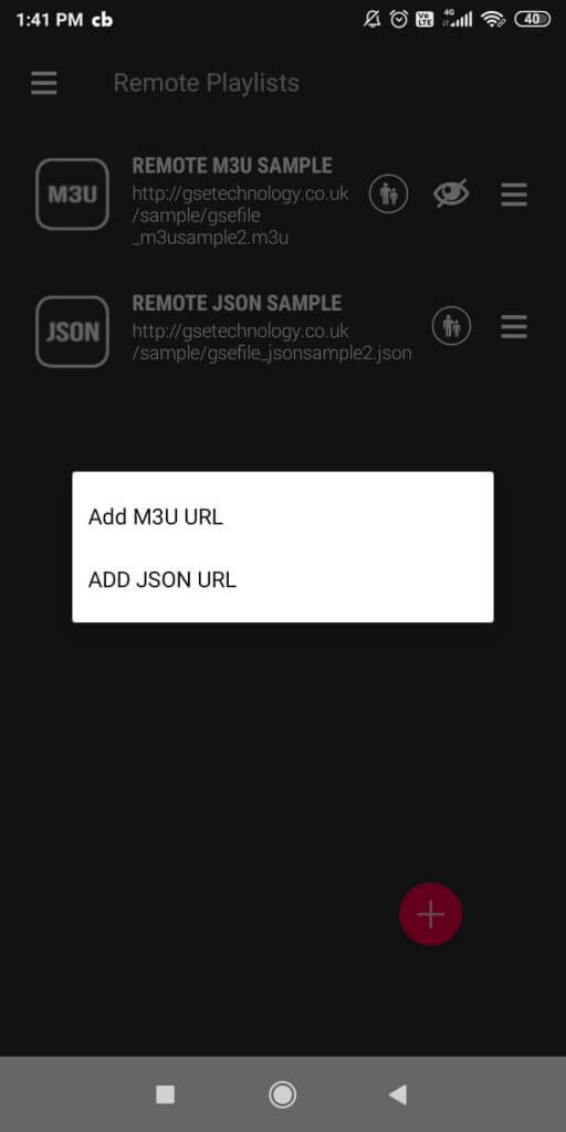 Add M3U URL