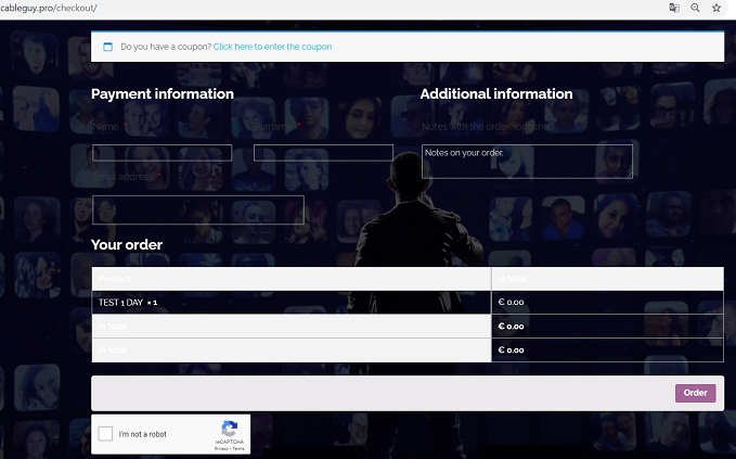 Payment - The Cable Guy IPTV 