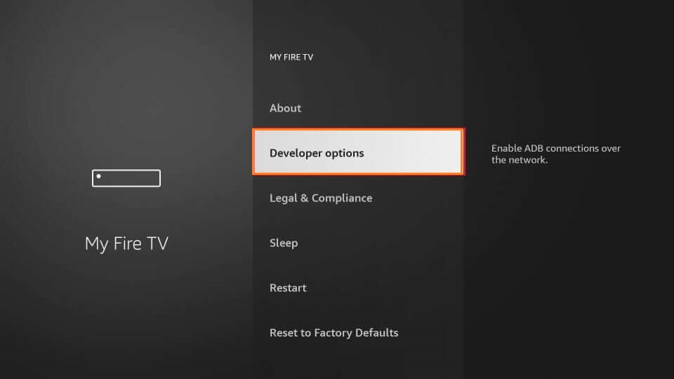 Click Developer option to get XCIPTV