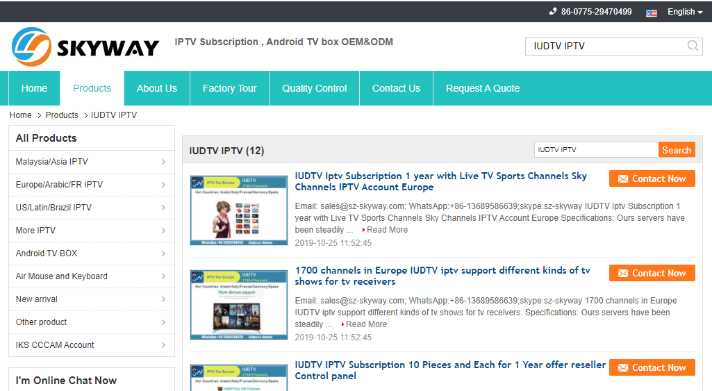 Sign up for IUDTV IPTV