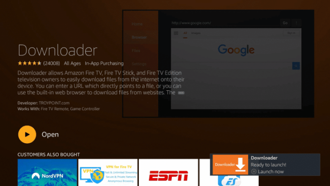 Downloader on Firestick 