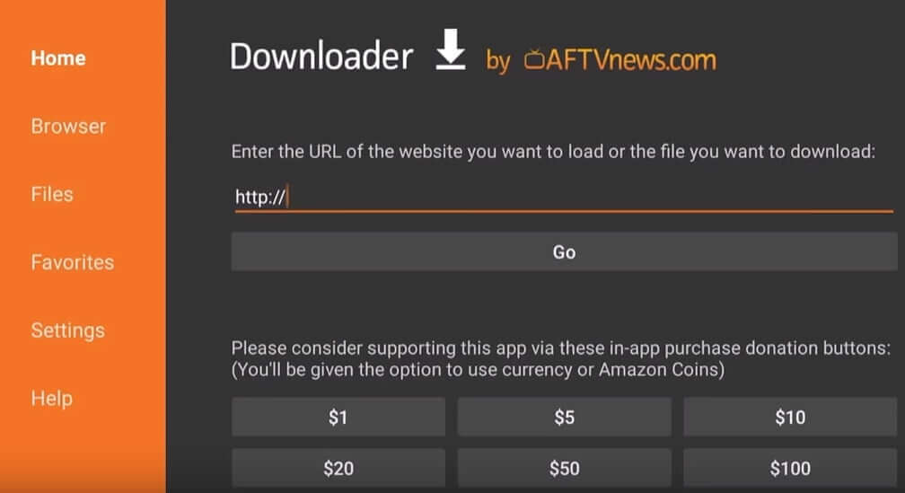 Downloader on Firestick 