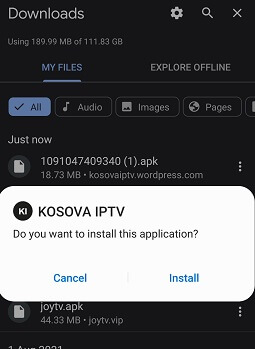 Kosova IPTV on Android Devices