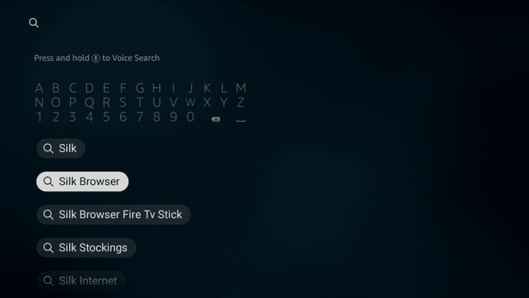 Silk Browser on Firestick
