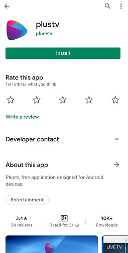 Plus TV IPTV on Android