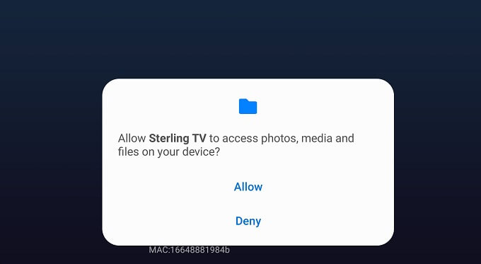 Sterling TV IPTV on Android