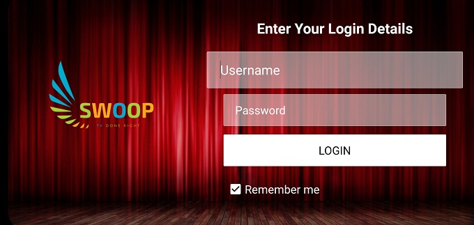 Swoop TV on Android 