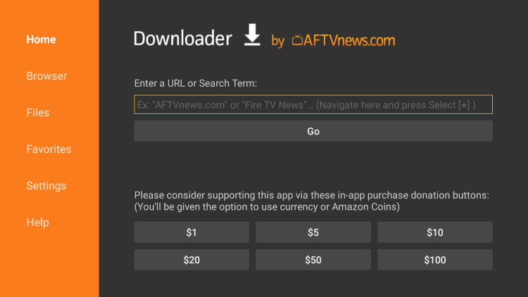Enter XCIPTV on Downloader 
