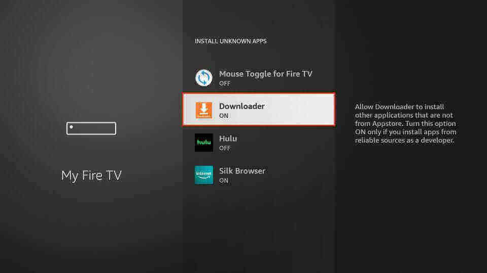 Enable Unknown Apps on Firestick 