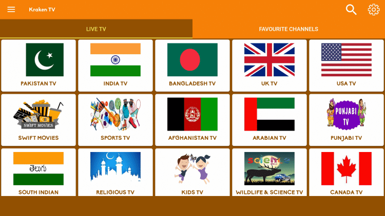 Kraken IPTV on Firestick