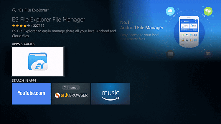 ES File Explorer on Firestick 