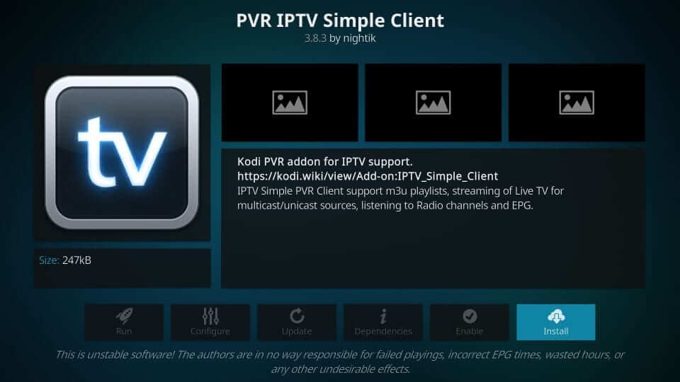 PVR IPTV Simple Client