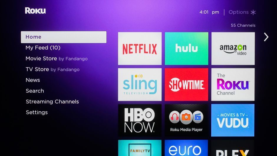 Roku Home Screen 