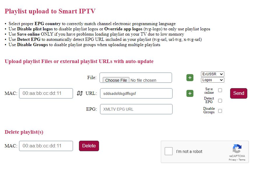 TenetStreams IPTV on Smart TV 