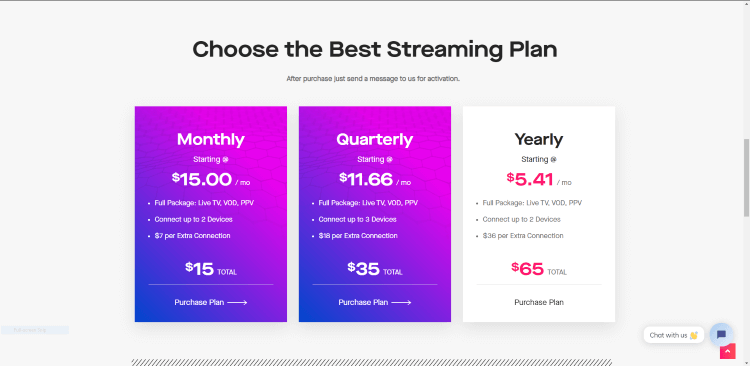 choose Subscription plans