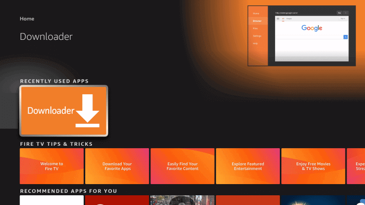 Downloader on Firestick