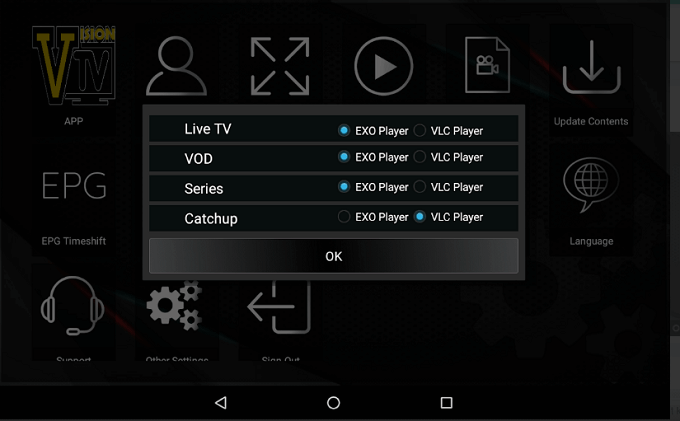 Stream Vision IPTV on Android Device