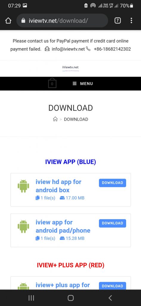 iView IPTV on Android