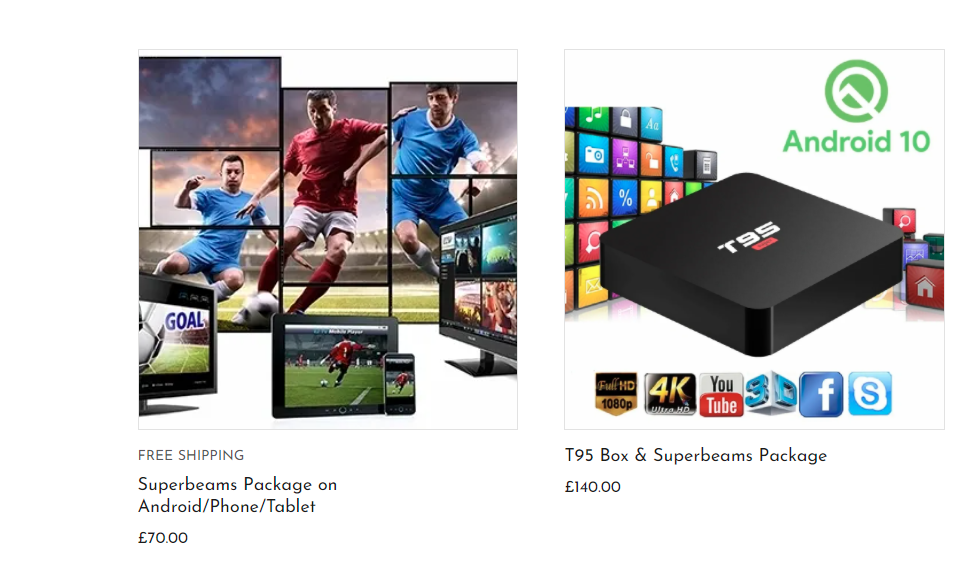 Select the T95 set-top Box - Superbeam IPTV