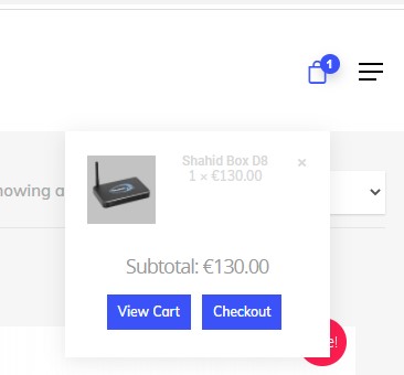 Choose the View Cart.