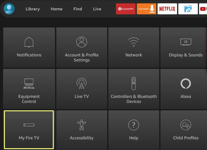Select My Fire TV