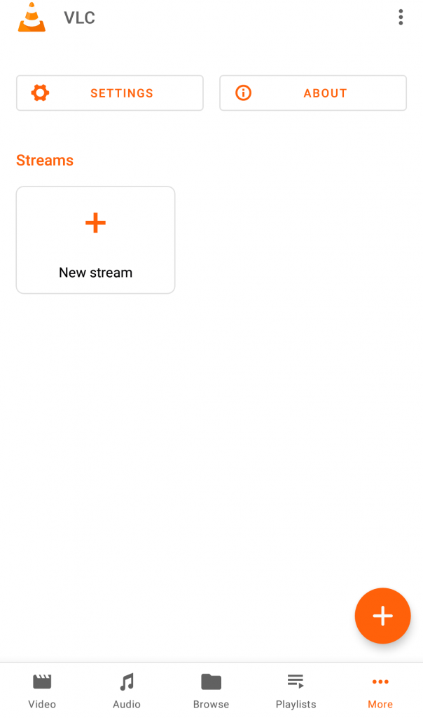 Tap New  Stream