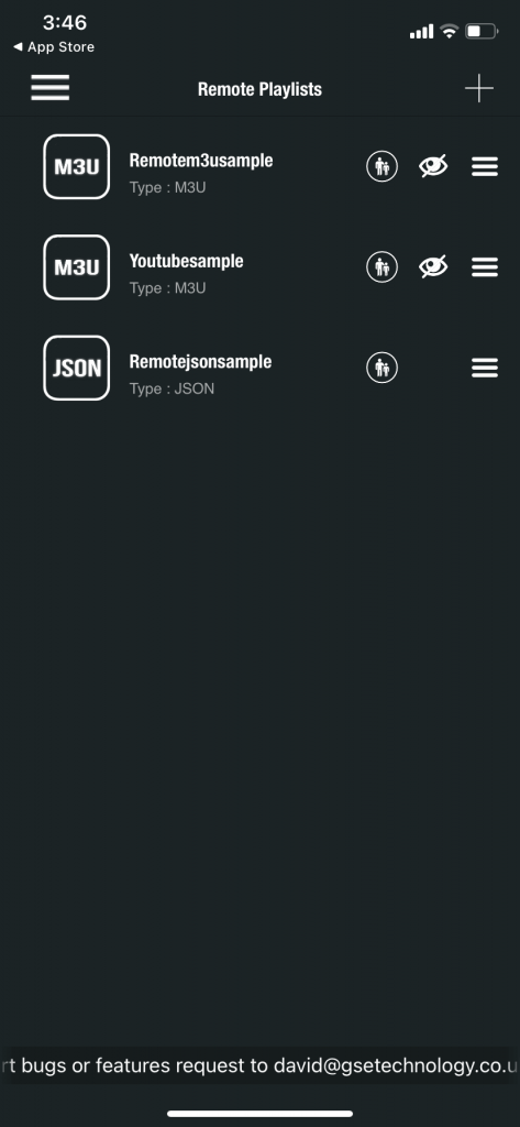 Plus icon on GSE SMART IPTV