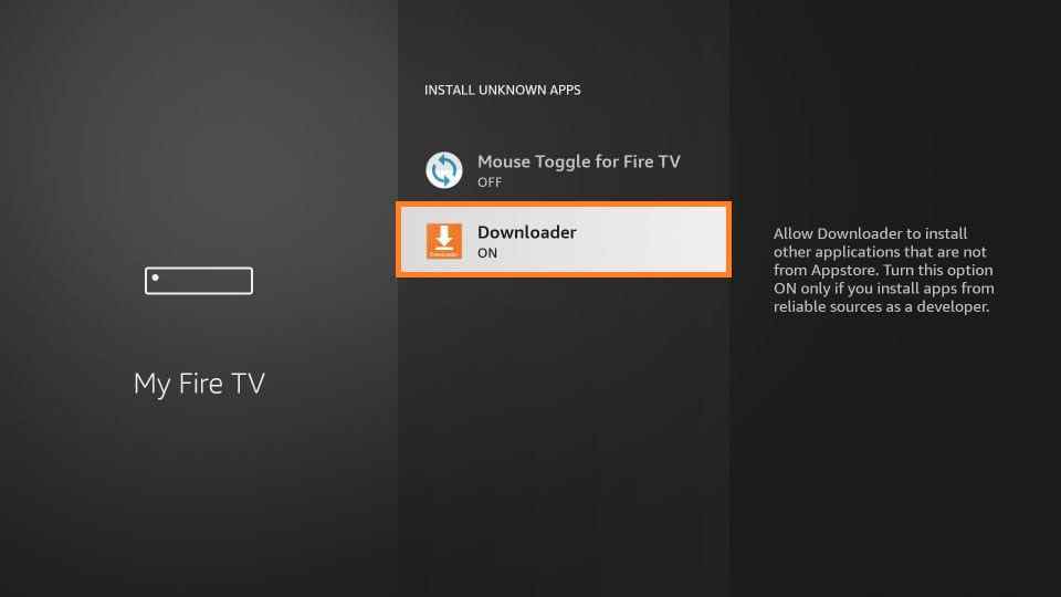 Enable the Downloader to install Smart One IPTV