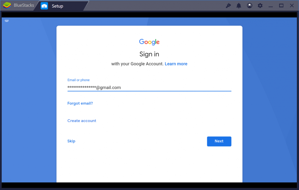 Sign in  using Google Credentials