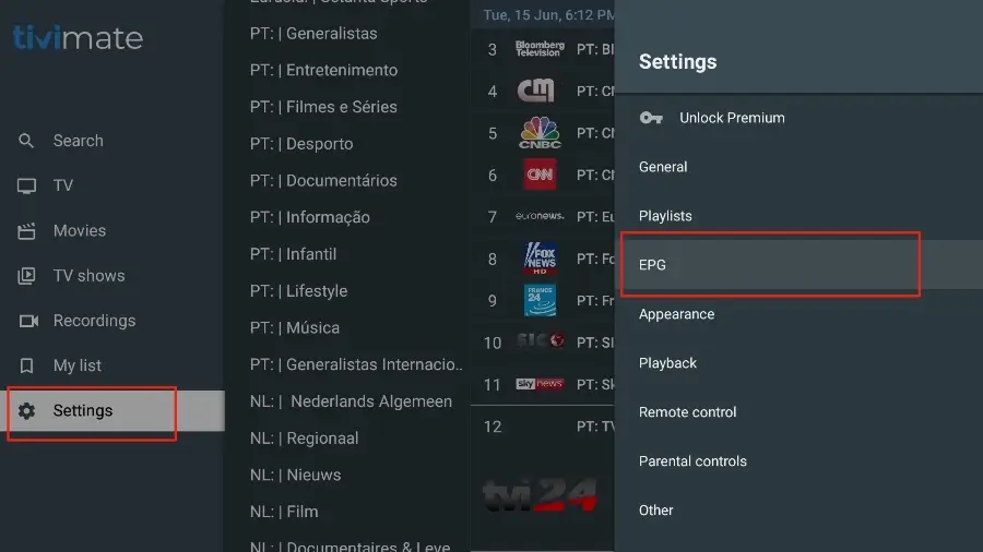 Tivimate IPTV - EPG IPTV