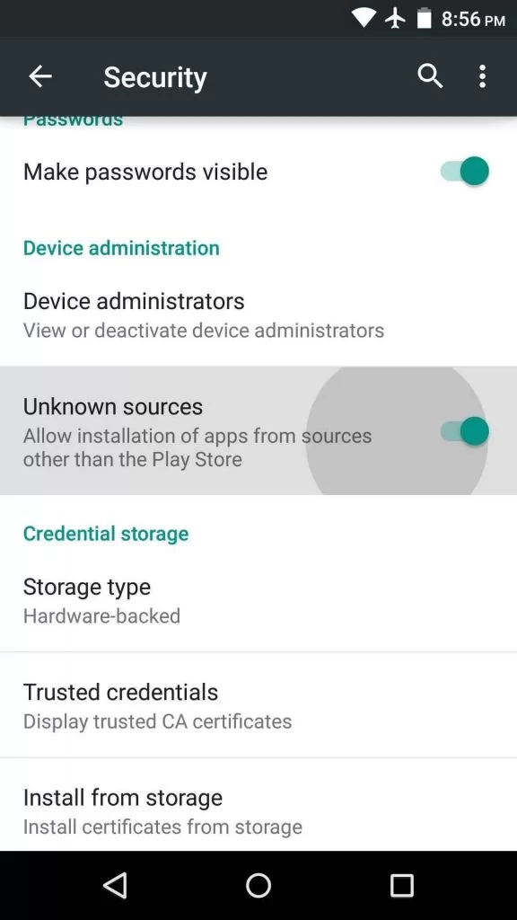 Enable Unknown Sources to install Home IPTV
