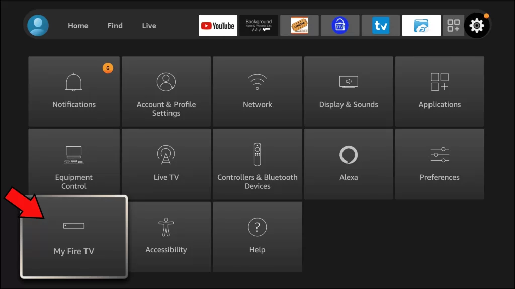 Select My Fire TV