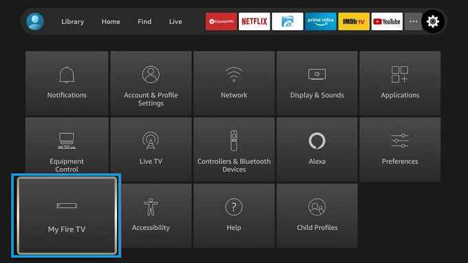 Select My Fire TV