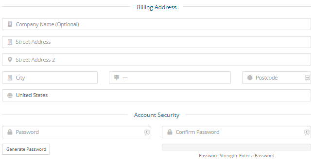Enter your address and password