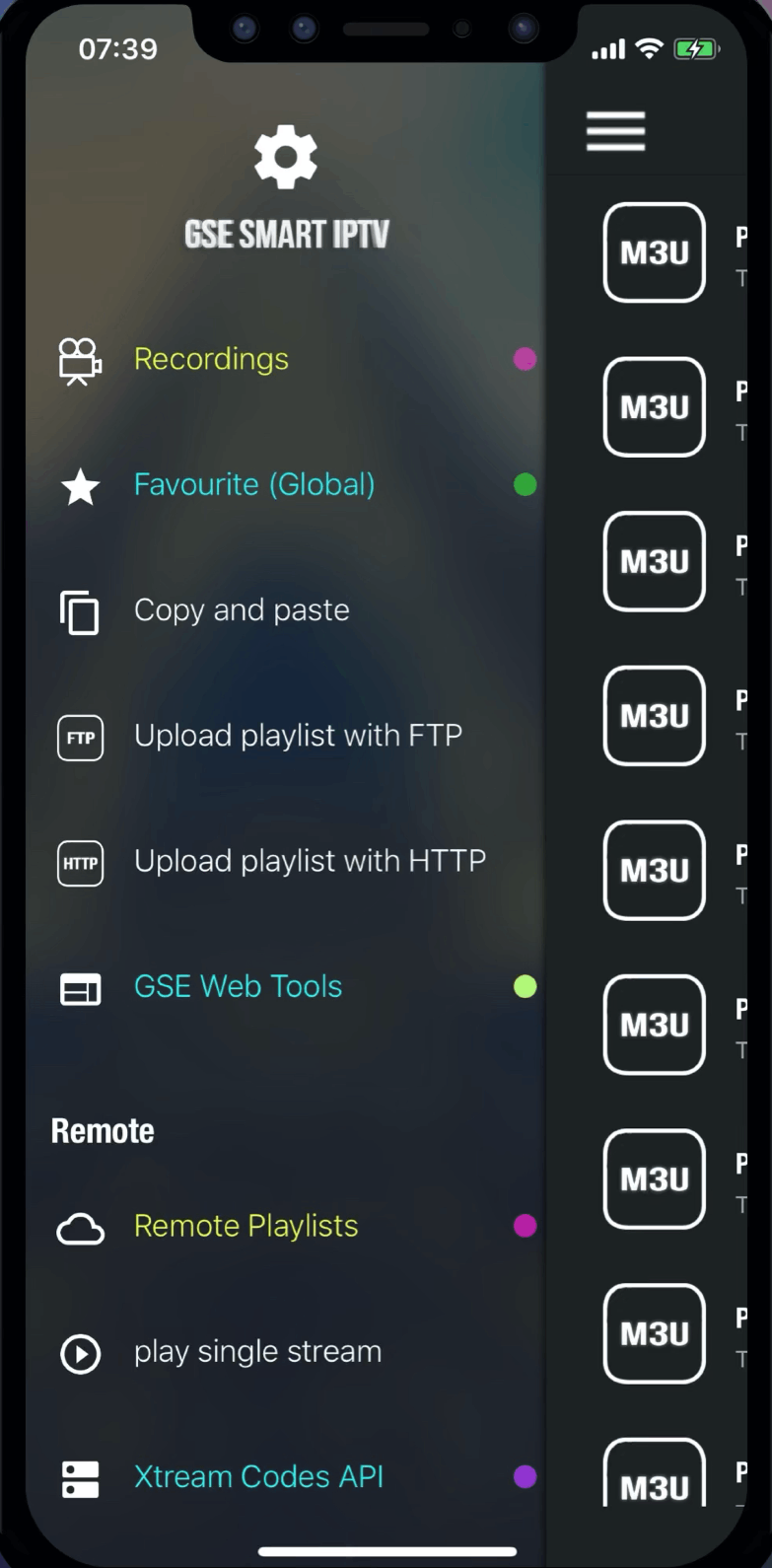Select Remote Playlists to stream Summit IPTV