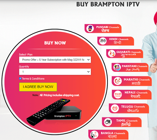 Purchase Brampton IPTV 