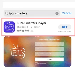 IPTV Smarters Player on iOS