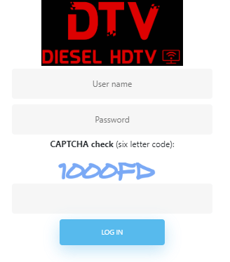 Login to Diesel IPTV 