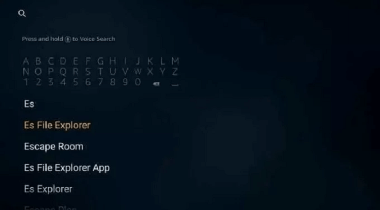 ES File Explorer on Firestick 