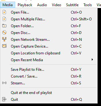 Open Network Streams on VLC Media Player