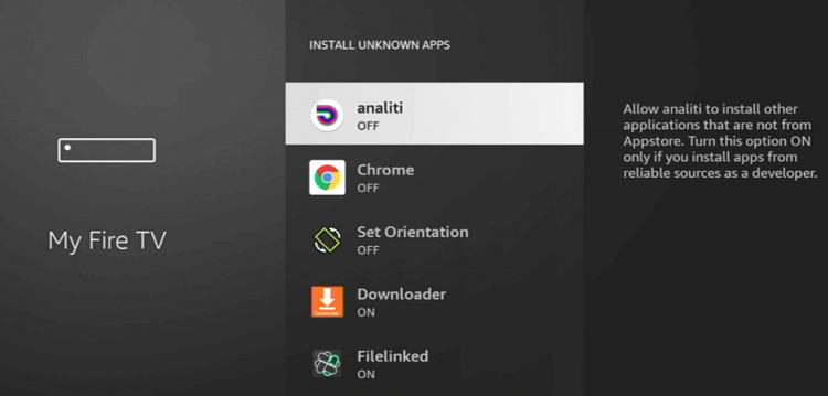 Enable Apps from Unknown Sources on Firestick