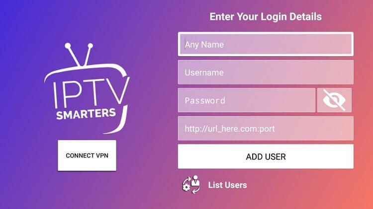 IPTV Smarters Pro on Smart TV